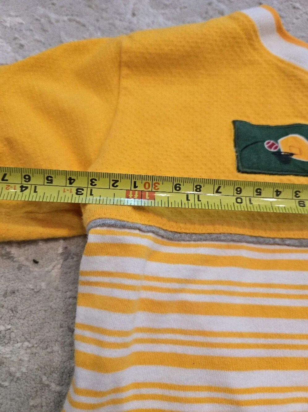 Vintage Y2k Gymboree Yellow Striped Sports Basketball Short Sleeved Tshirt